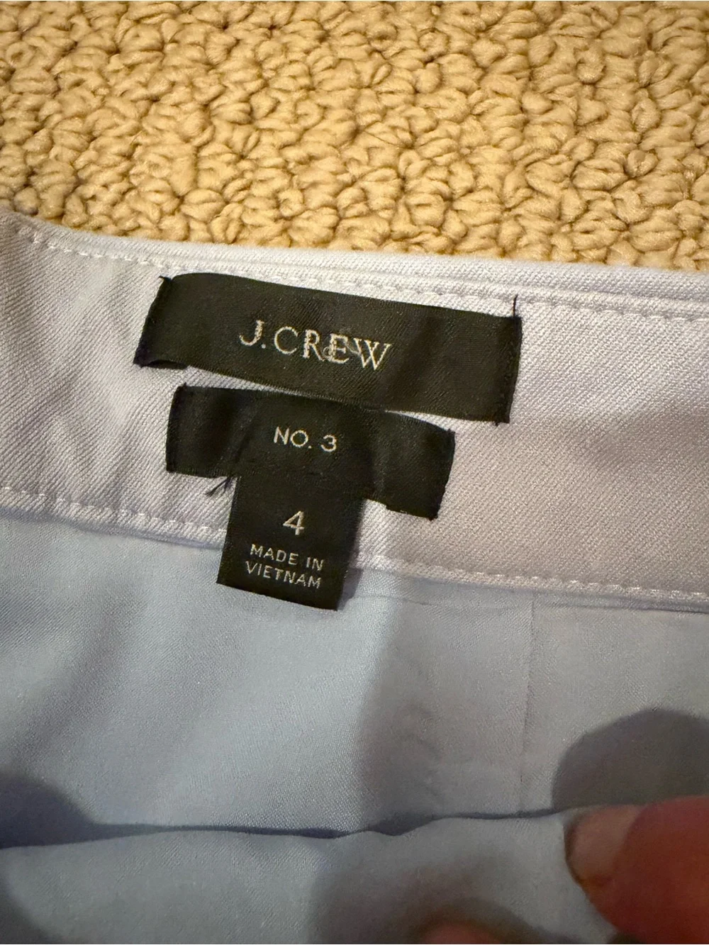 J.Crew No 3 Midi Pencil Skirt light baby blue size 4